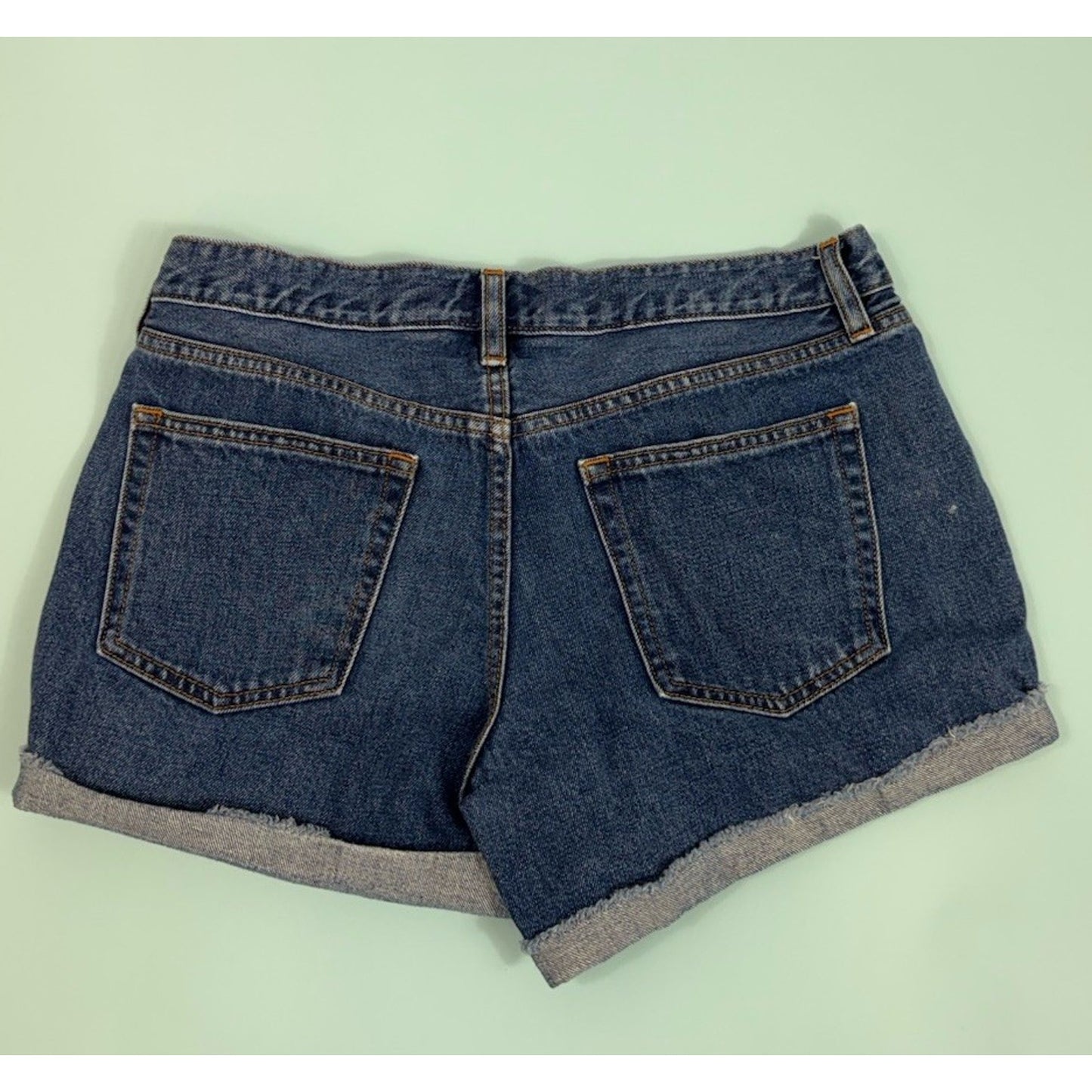 J Crew Size 28 distressed Denim Shorts Rolled Cuff Stretch