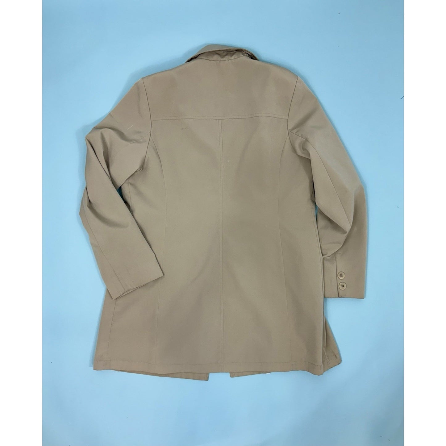 Vintage Towne by London Fog, Women's, Size L Trench Coat, Beige Button Up Jacket