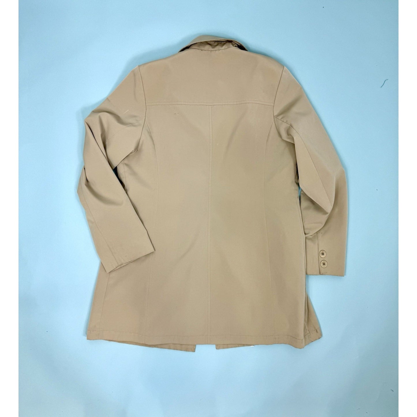 Vintage Towne by London Fog, Women's, Size L Trench Coat, Beige Button Up Jacket