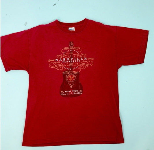 Vintage 90s Nashville Eagle Nature Wrap Around T Shirt Size Large Single Stitch