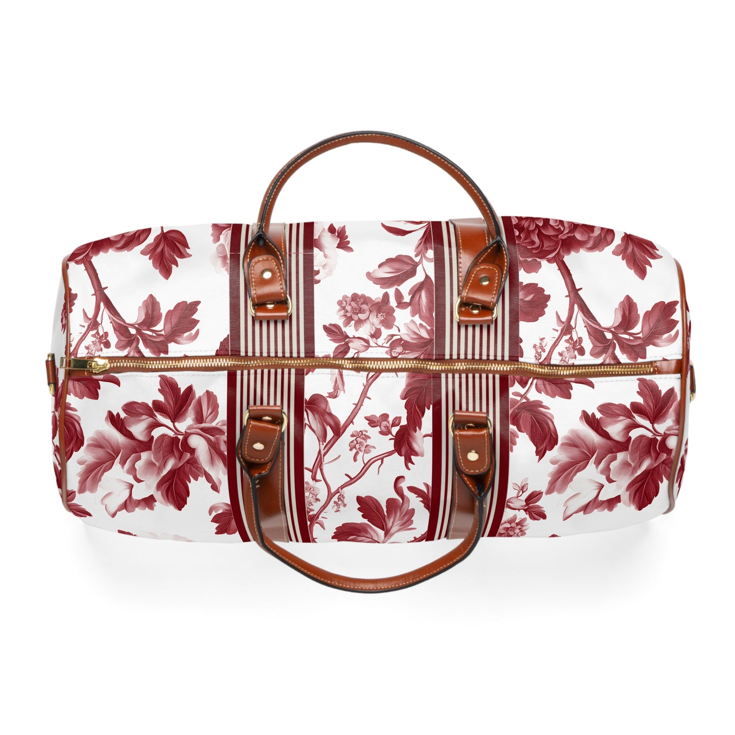 Elegant Floral Waterproof Travel Bag, Weekend Getaway Tote, Overnight Bag, Floral Gym Duffle, Perfect for Gifts
