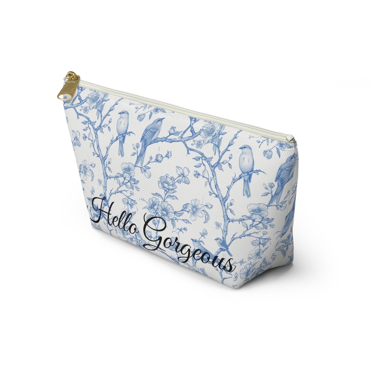 Hello Gorgeous Make up bag,  Makeup Bag, Toile Makeup Bag, Cute Cosmetic Case, Gift for Her