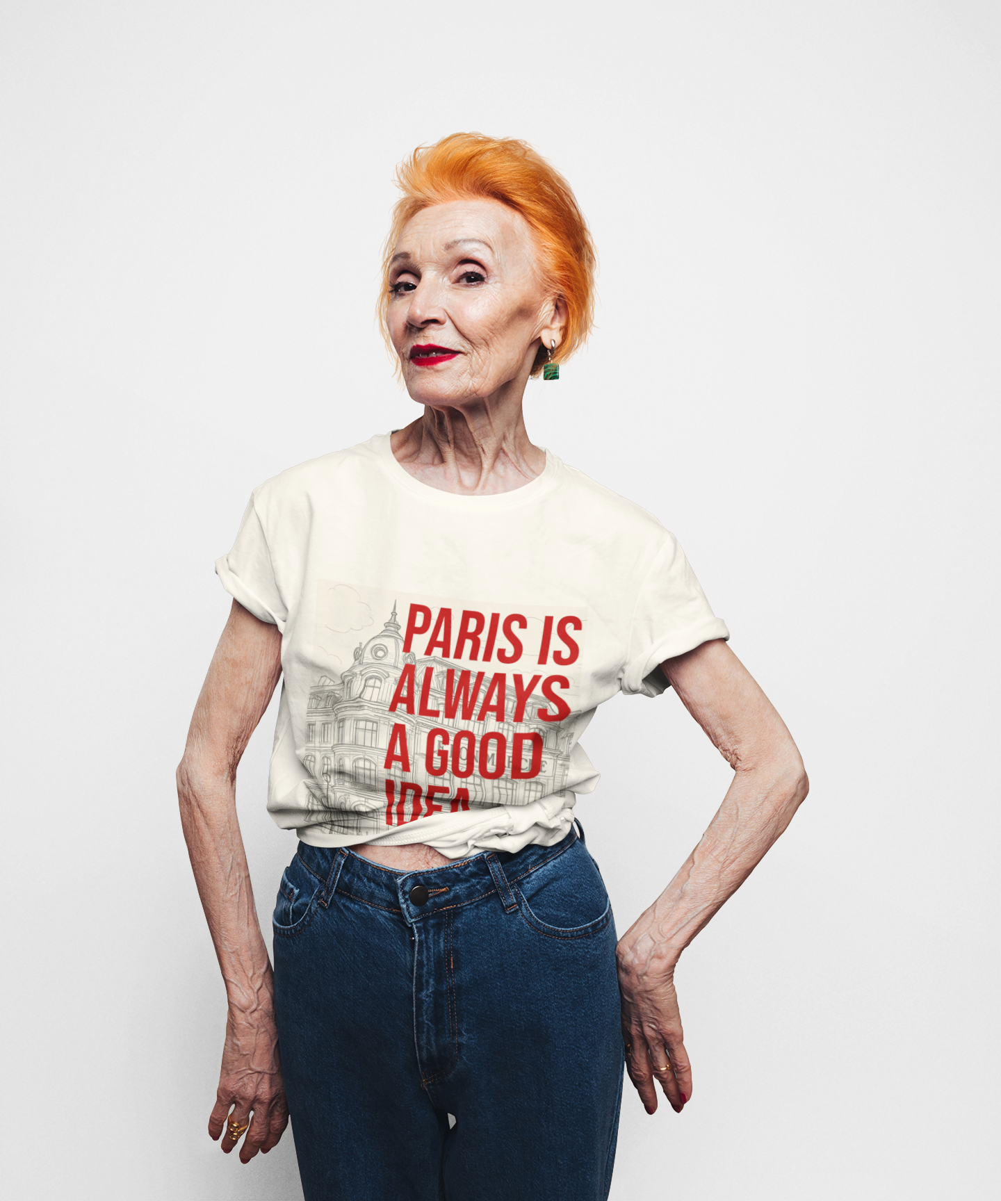 Paris is always a good idea Tshirt, Parisian Sketch Tee, Stylish Cotton Tee, Paris Gift for Travelers