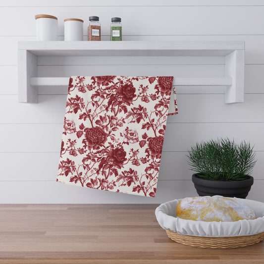 Vintage Floral Cotton Tea Towels | Rustic Kitchen Decor, Housewarming Gift, Floral Gift, Bridal Shower, Kitchen Essentials