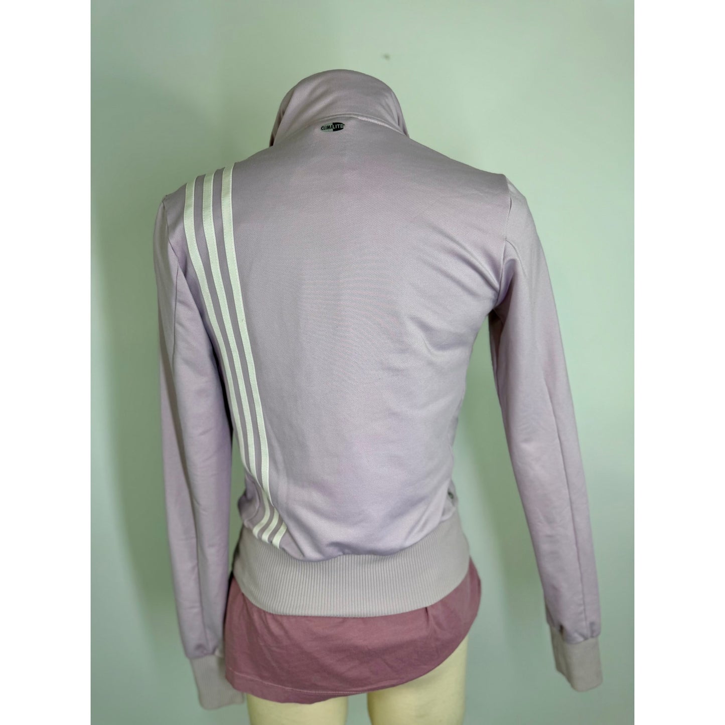 Vintage adidas dusty lavender and white zip jacket size small