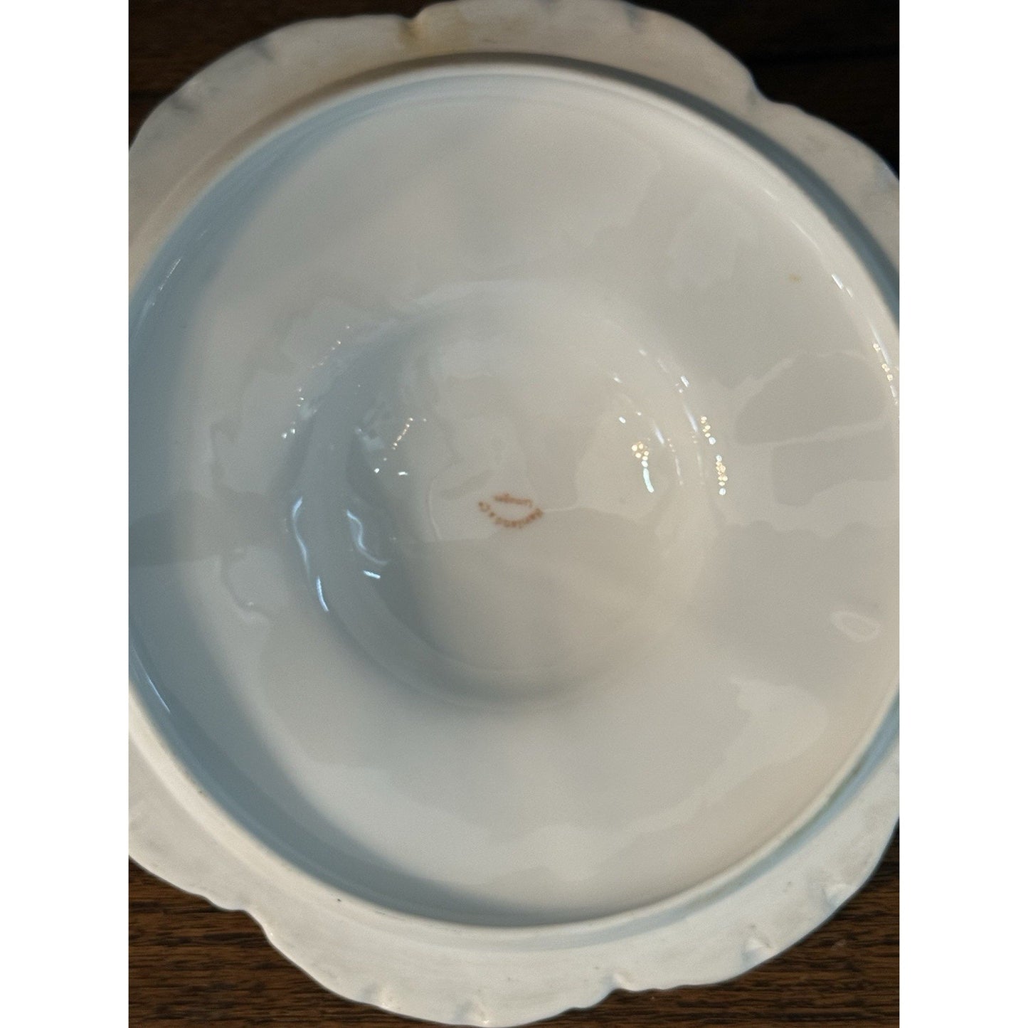 Haviland &Co M&G Limoges pink floral and gold covered bowl