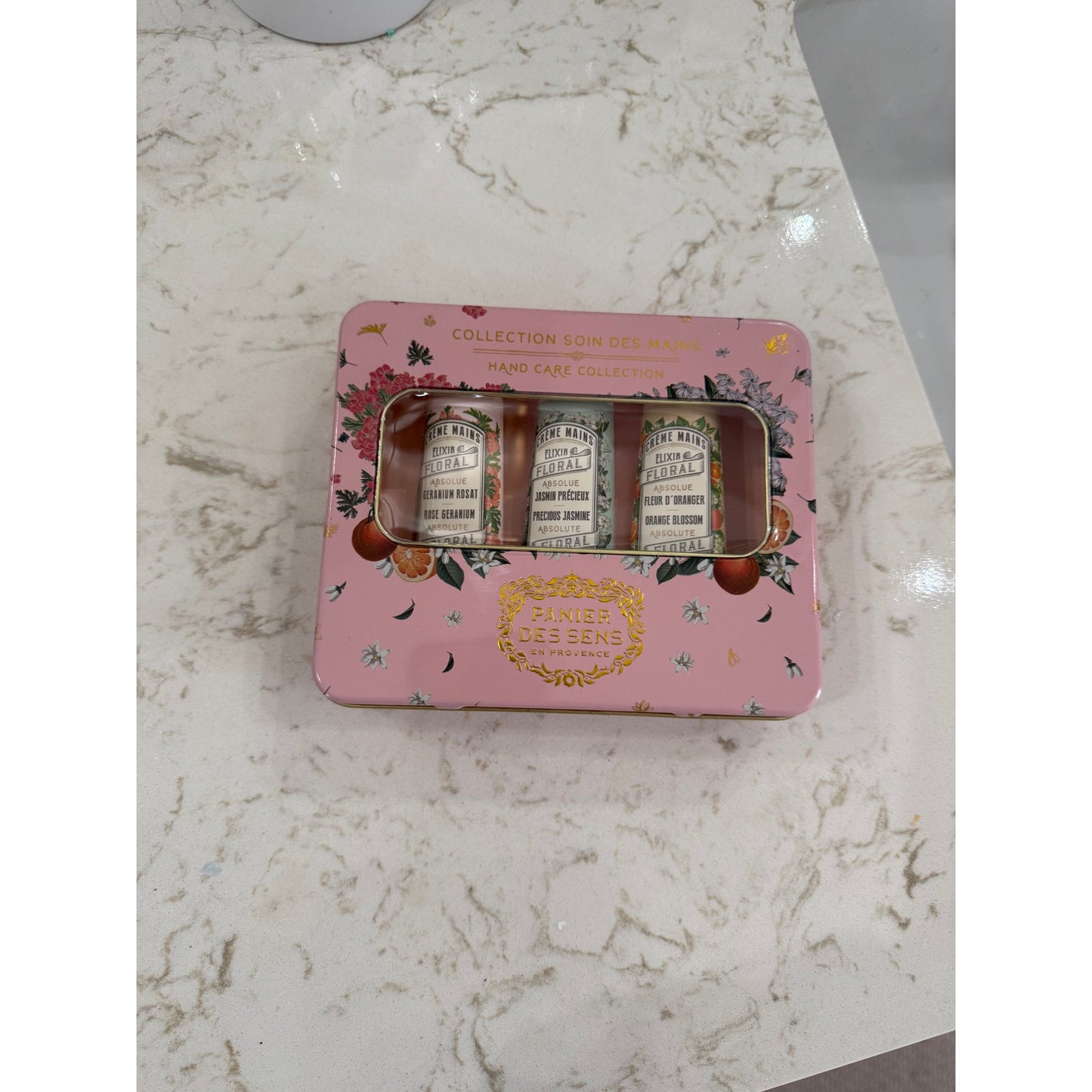 Panier de Sens hand cream gift tin, Curated collection of my favorite beauty products from Paris