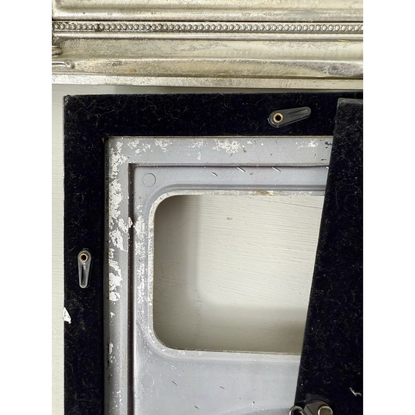 Vintage Silver Leaf Wood Photo Picture frames , set of 2 measuring 13x 15in