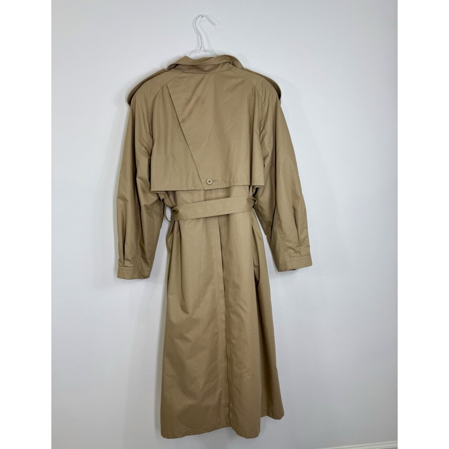 Vintage Women's London Fog Trench Coat Khaki Belted Size 18 Regular