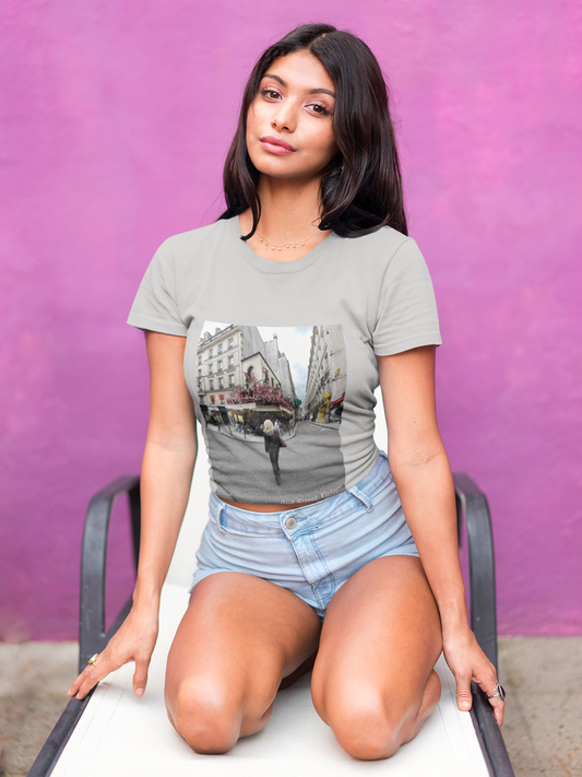 Vintage-Inspired Eco-Friendly T-Shirt, Sustainable Fashion, Casual Wear,  Paris vintage Shopping T, Paris shopping T,Travel Souvenir, Gift for Her