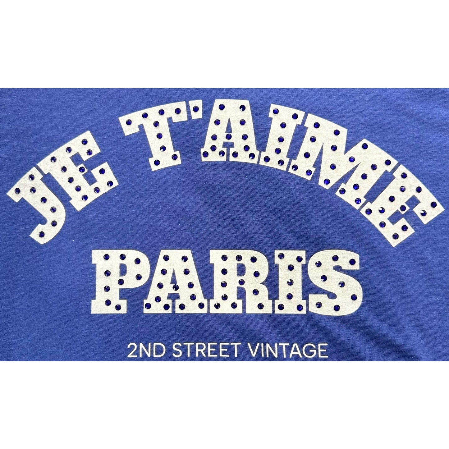 Je T'aime Paris Graphic rhinestoned Tshirt, I love Paris rhinestoned Tshirt