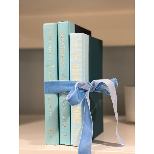 Vintage ombré effect light  blue Decorative Book collection