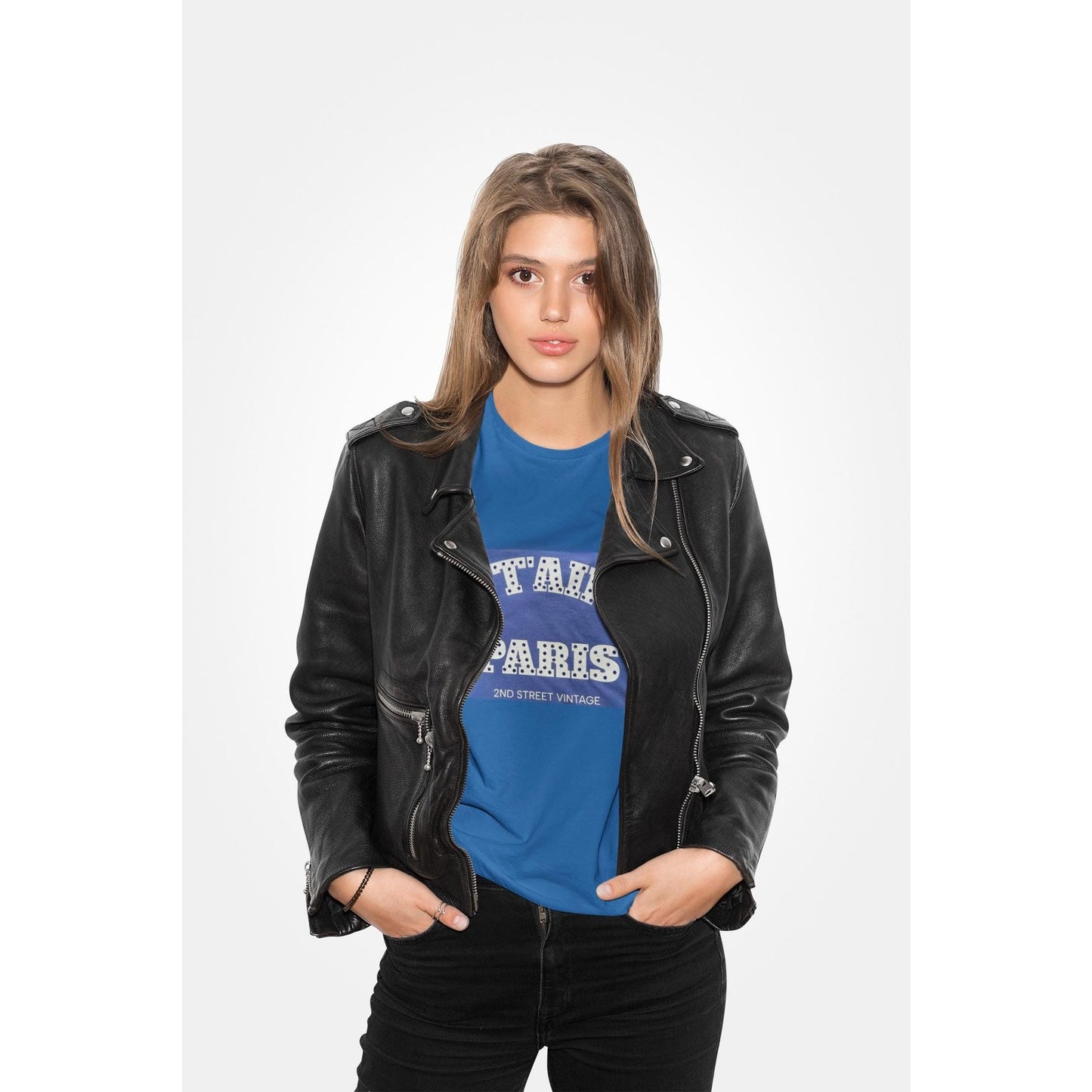 Je T'aime Paris Graphic rhinestoned Tshirt, I love Paris rhinestoned Tshirt