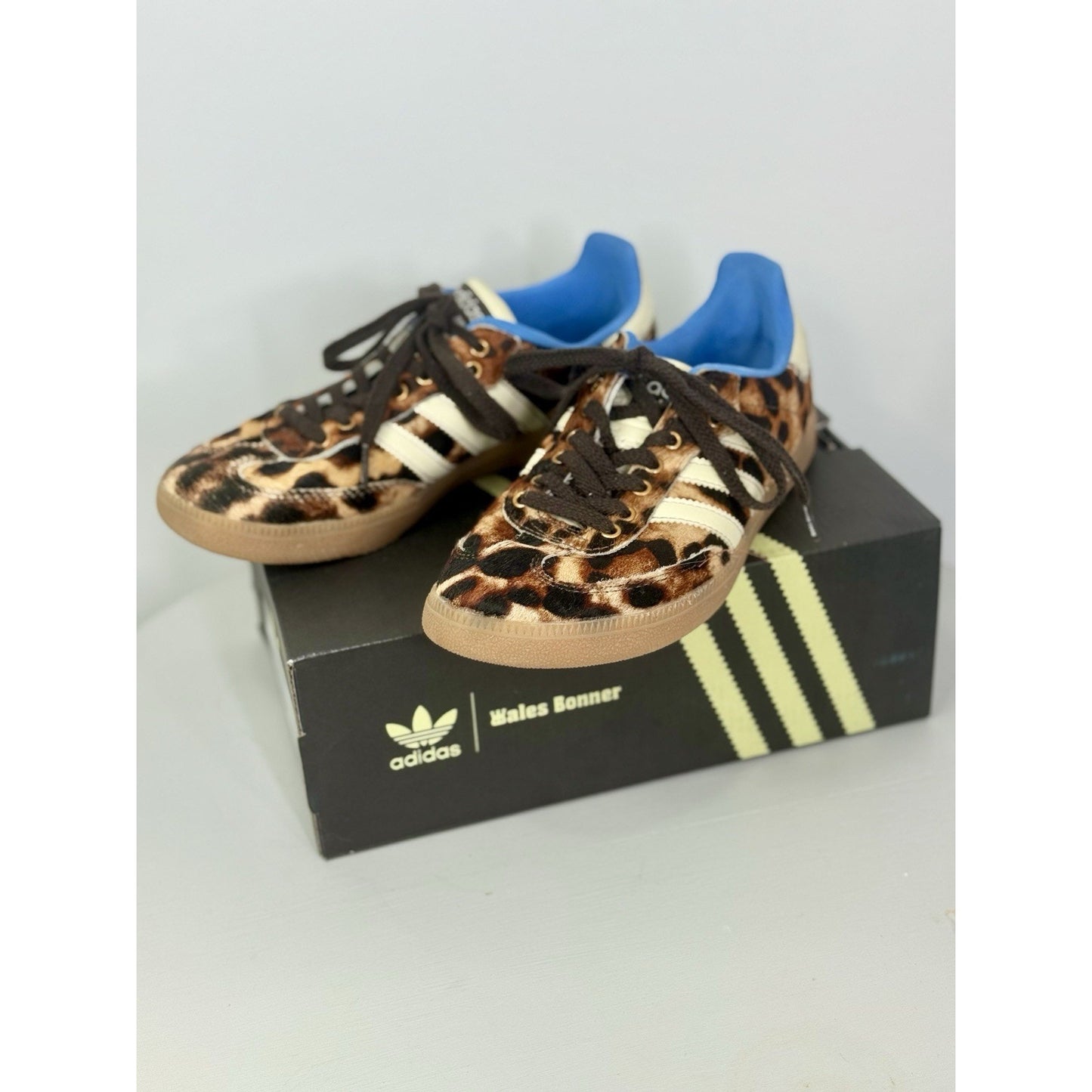 Size 7 - adidas Samba Leopard Wales Bonner with blue accents