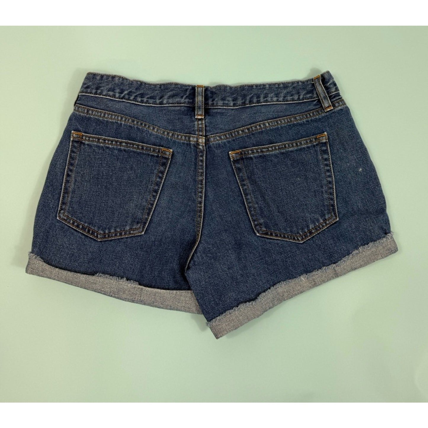 J Crew Size 28 distressed Denim Shorts Rolled Cuff Stretch