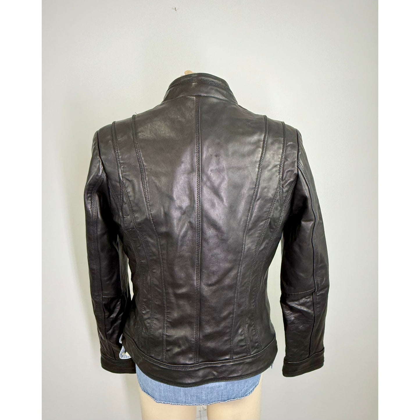 Vintage IZOD Black Leather Jacket  size M