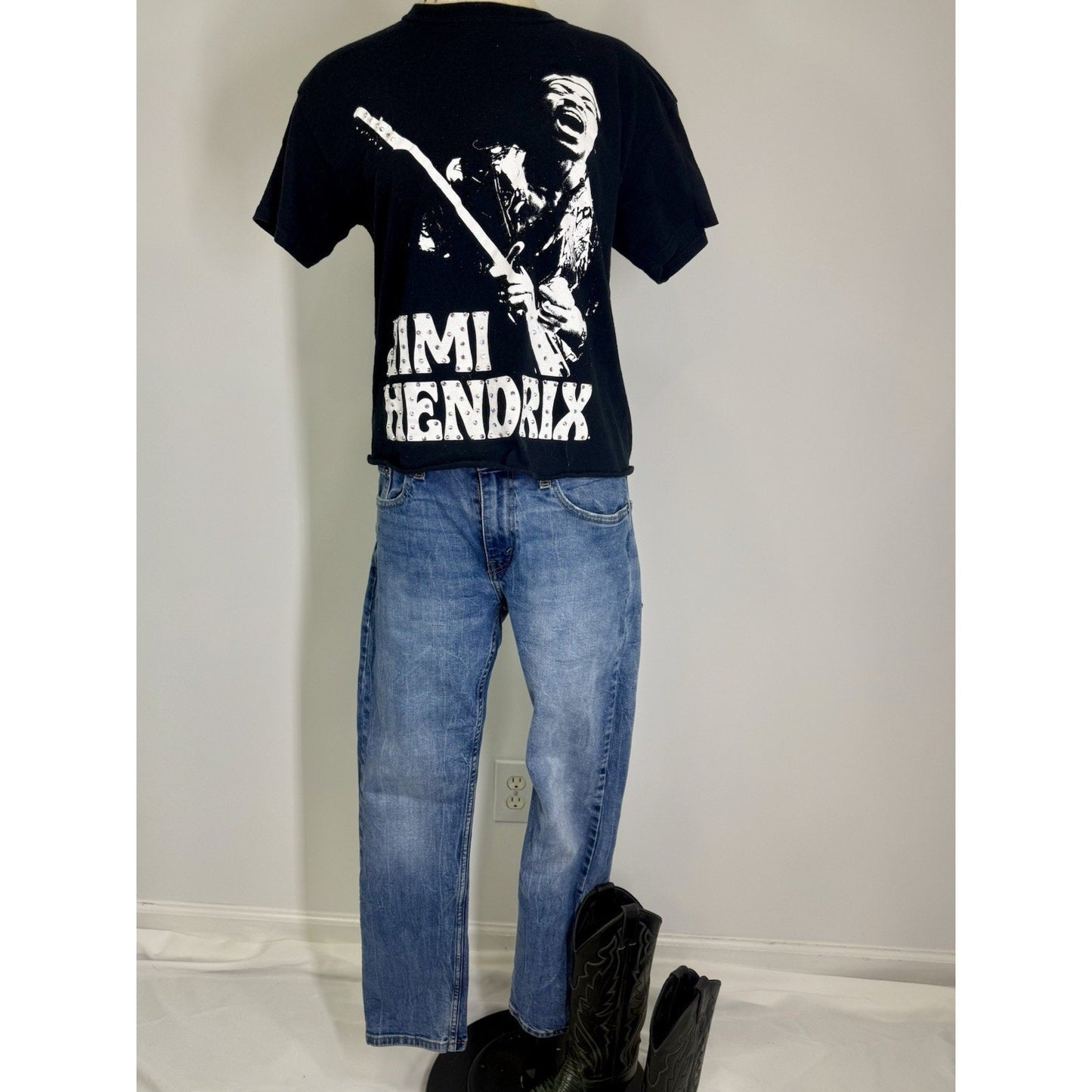 Authentic Vintage 70’s Jimi Hendrix t shirt w rhinestones