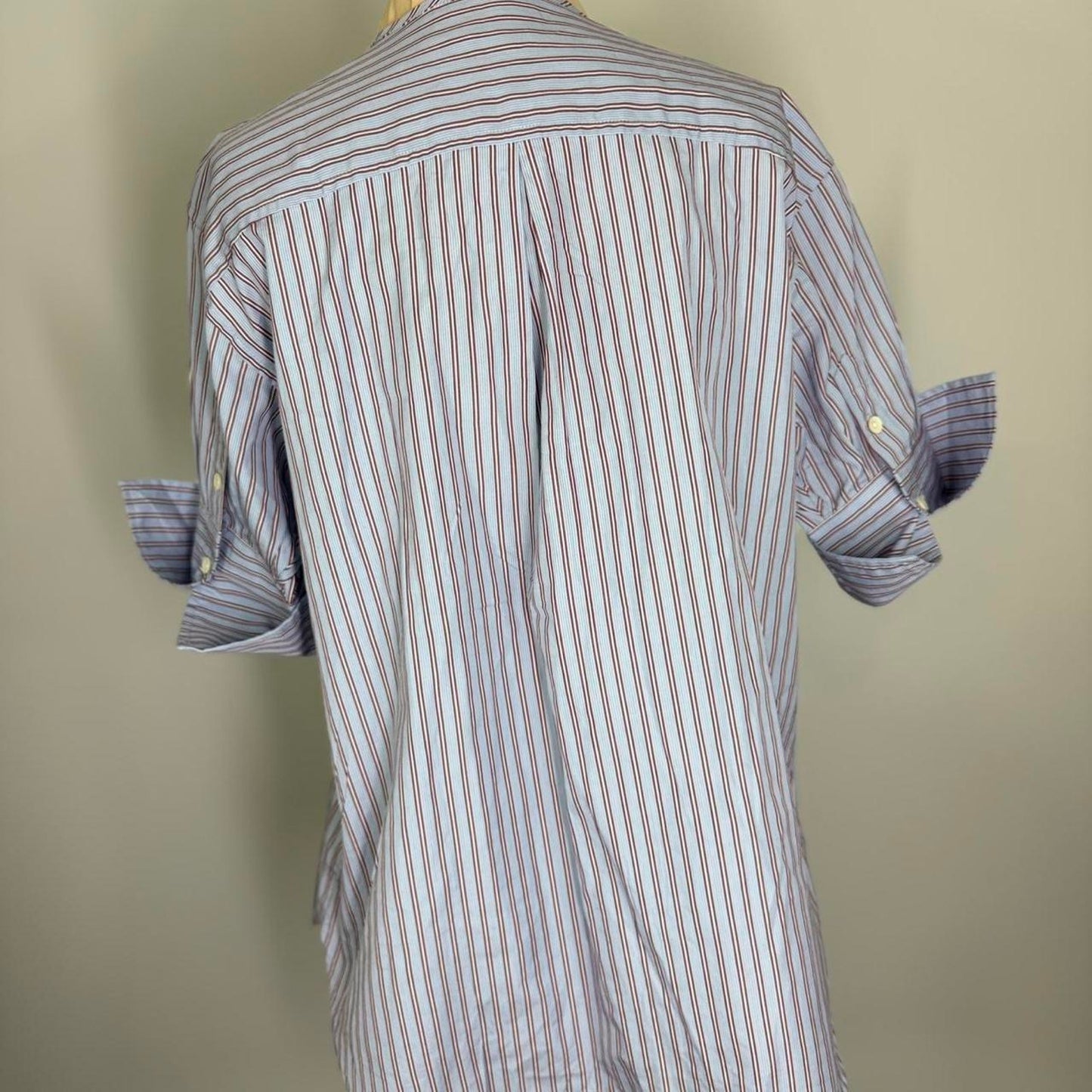 Thomas mason for J crew woven women's  striped woven shirt S