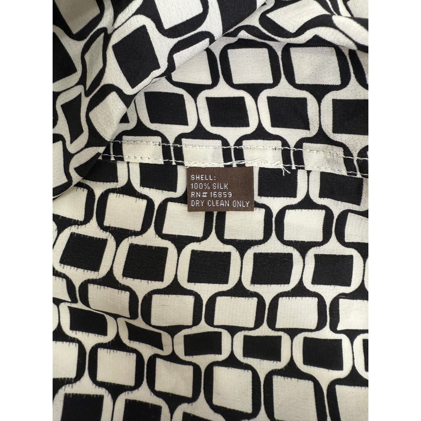 JMclaughlin 100% Silk black and white dress -S