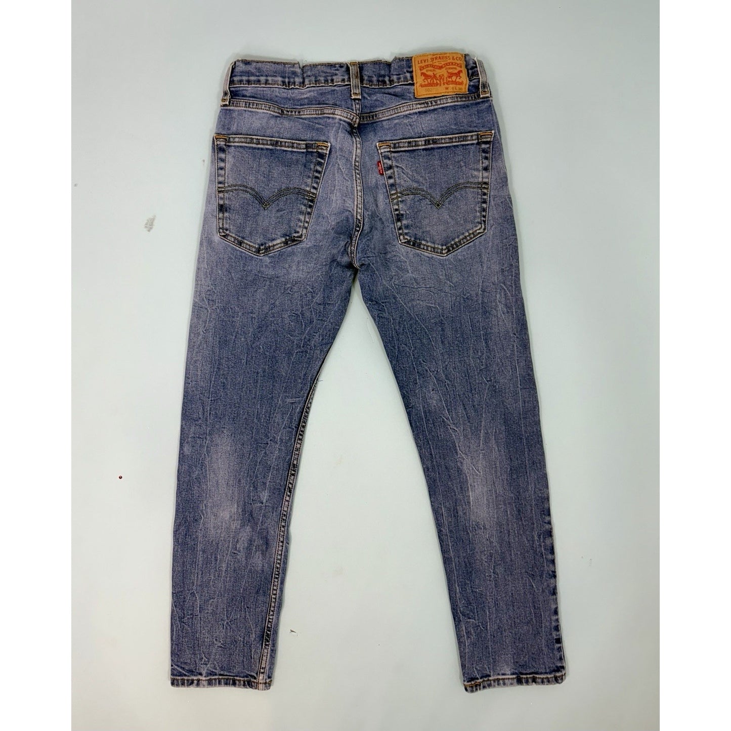 Levis 502 Jeans 30x30 Blue Straight Leg Denim Stretch Mens Pockets * Read Read *