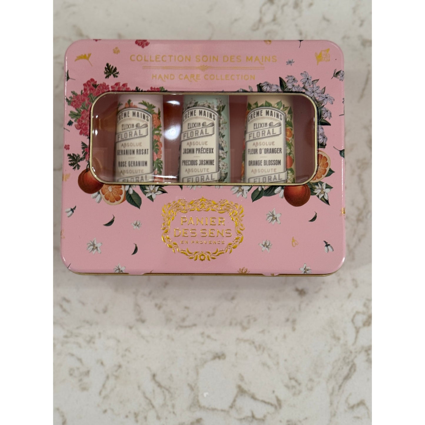Panier de Sens hand cream gift tin, Curated collection of my favorite beauty products from Paris