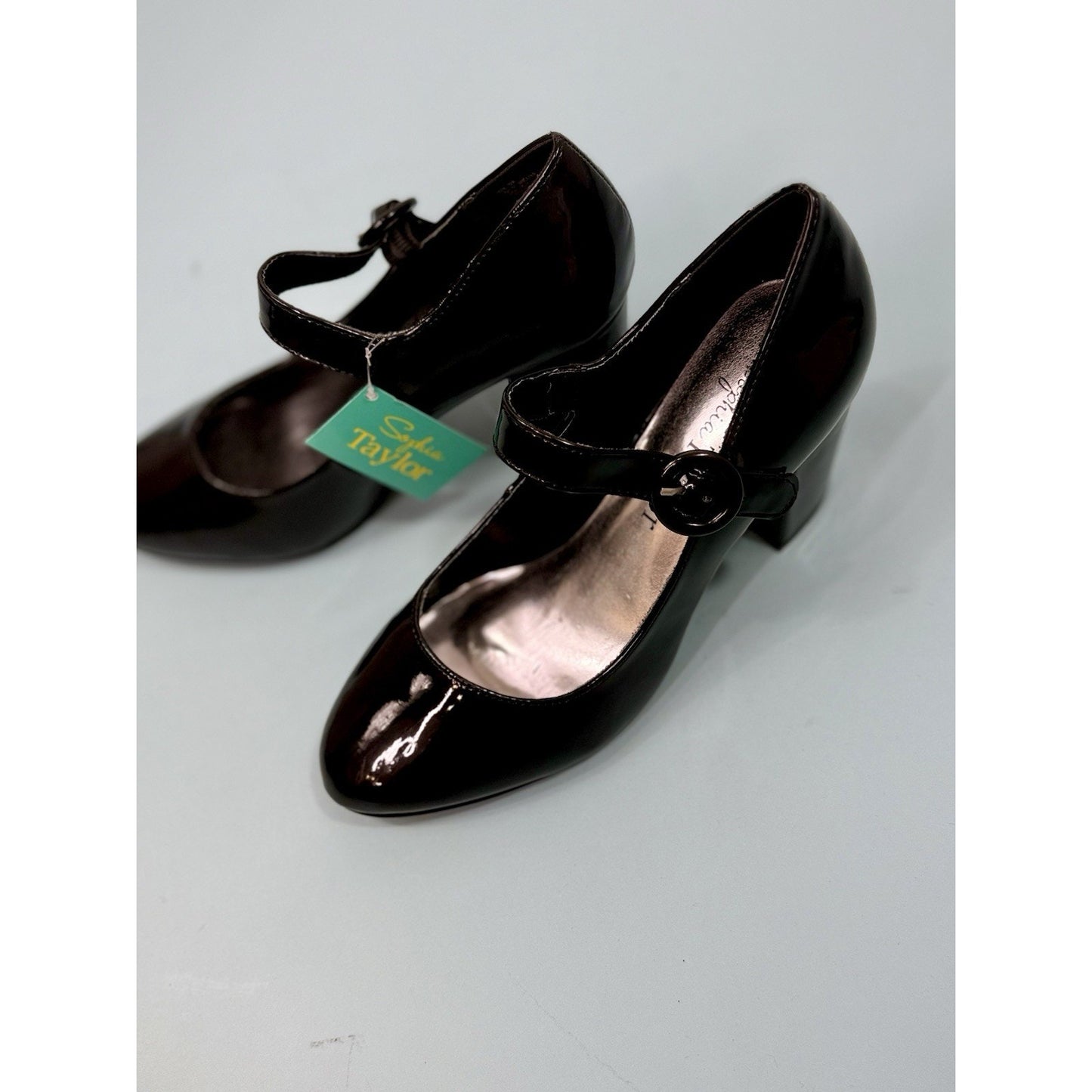 Sophie Taylor patent leather Mary Jane’s