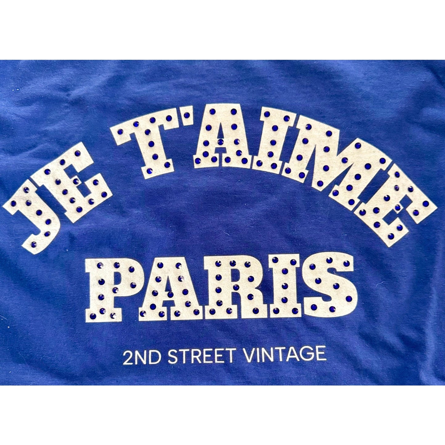 Je T'aime Paris Graphic rhinestoned Tshirt, I love Paris rhinestoned Tshirt