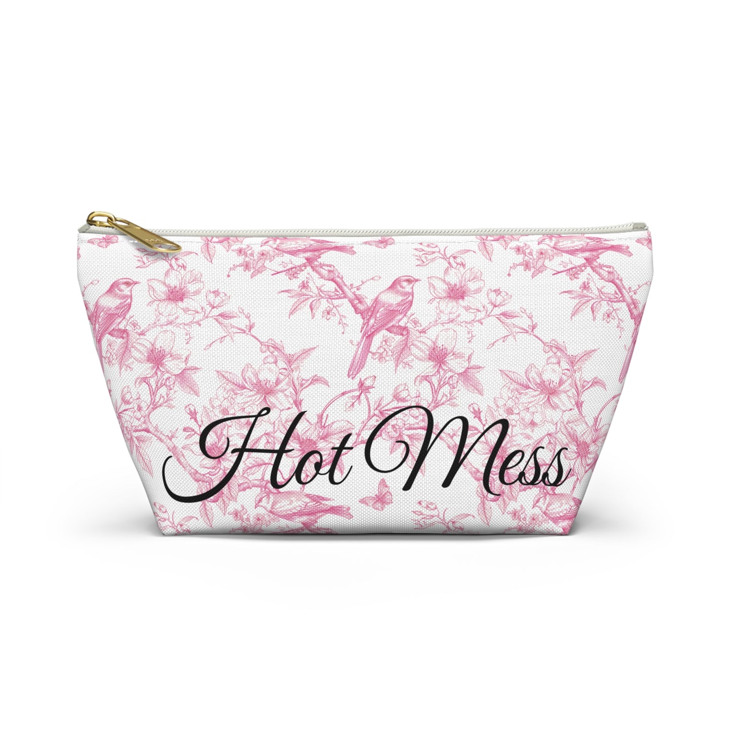 Chic Accessory Pouch, Stylish Makeup Bag, Hot Mess Storage, Cute Toiletry Case, Feminine Travel Organizer