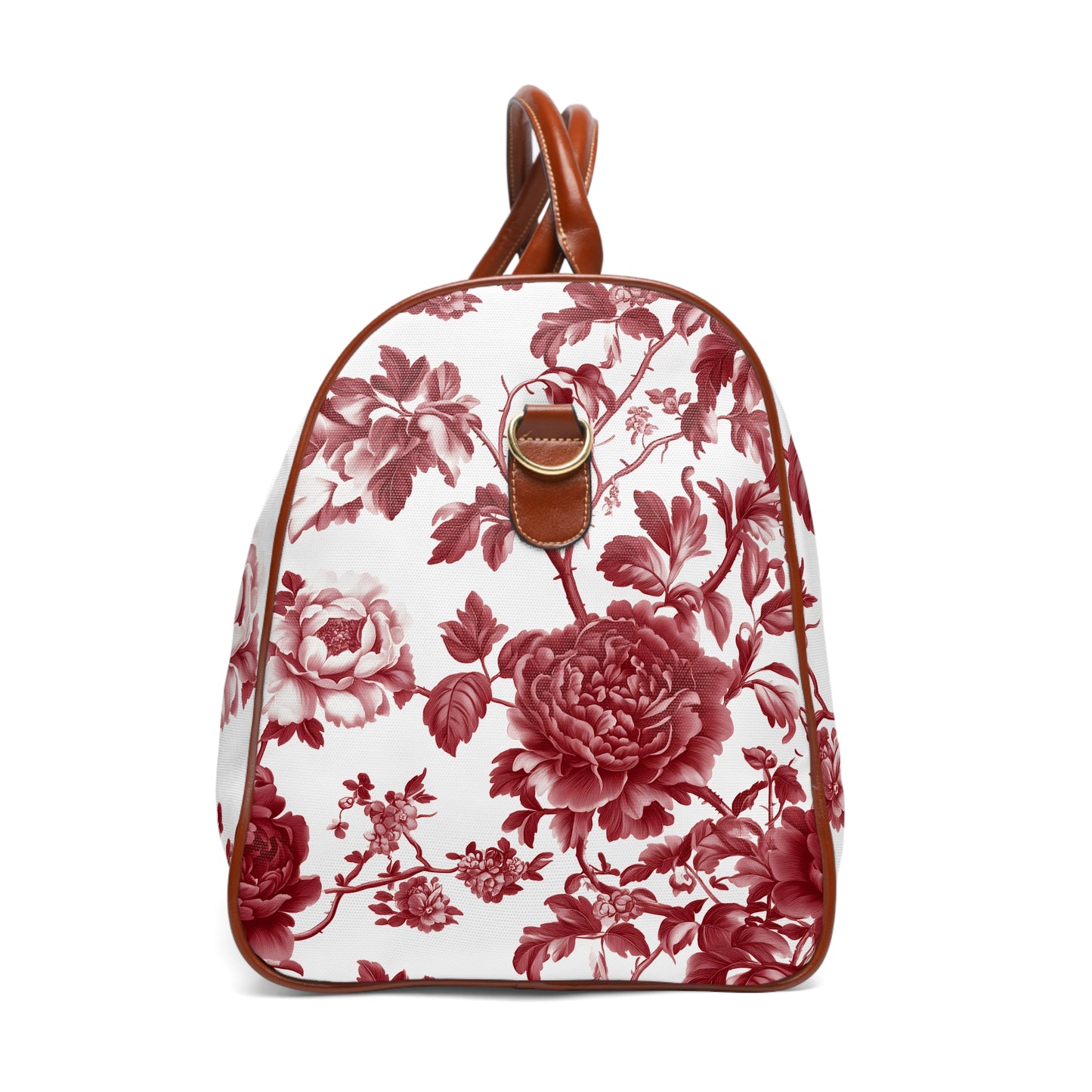 Elegant Floral Waterproof Travel Bag, Weekend Getaway Tote, Overnight Bag, Floral Gym Duffle, Perfect for Gifts
