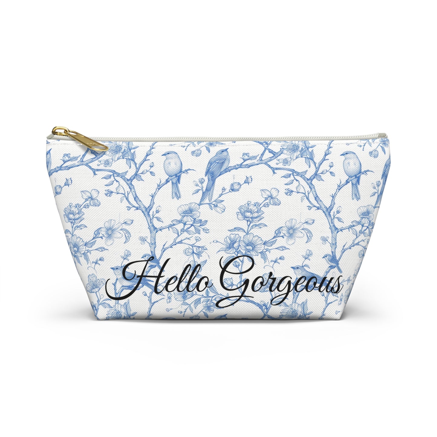 Hello Gorgeous Make up bag,  Makeup Bag, Toile Makeup Bag, Cute Cosmetic Case, Gift for Her