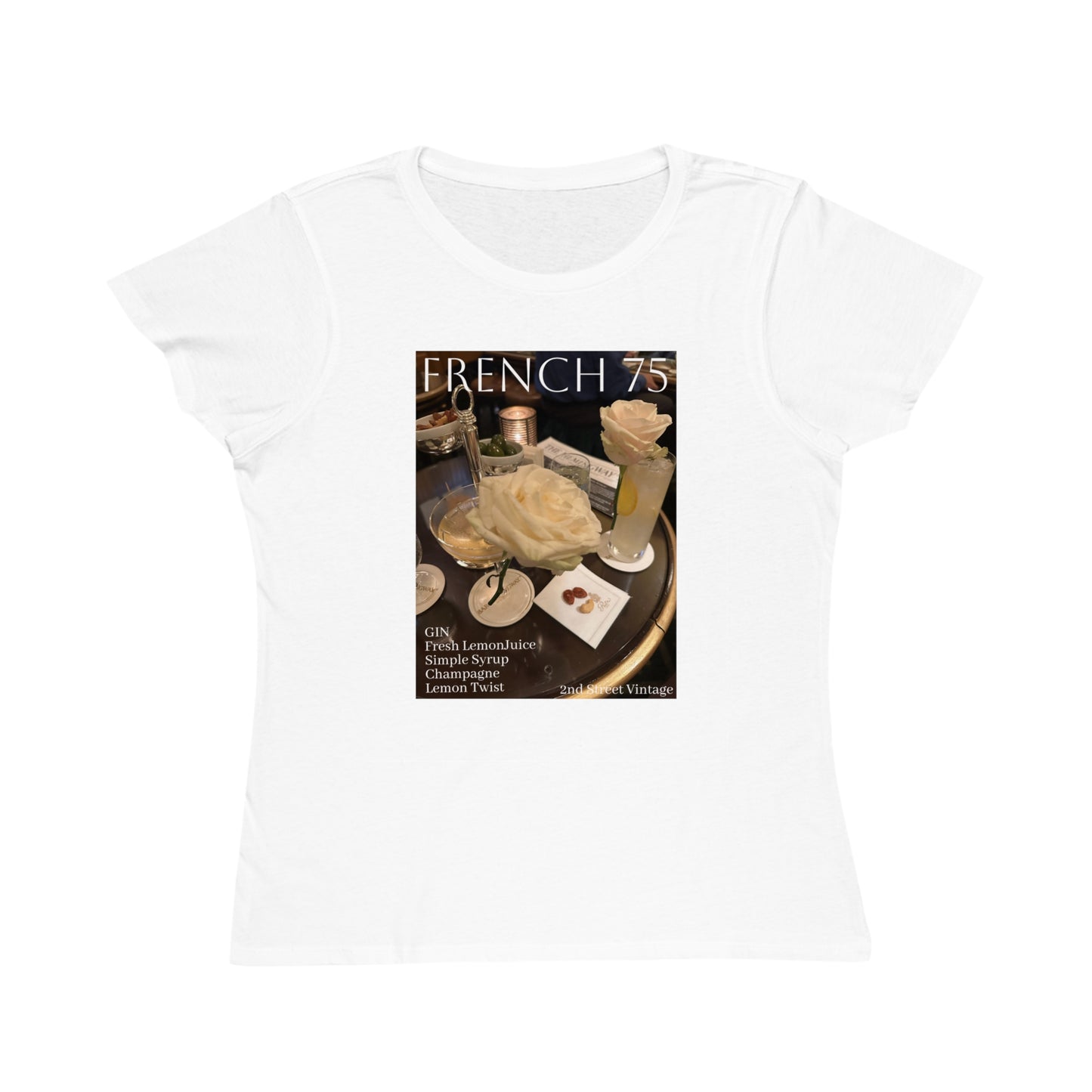 French 75 Elegant Organic Women's Classic T-Shirt with Floral Image | Casual Style, Gift for Nature Lovers, Eco-Friendly Apparel, Summer [...]