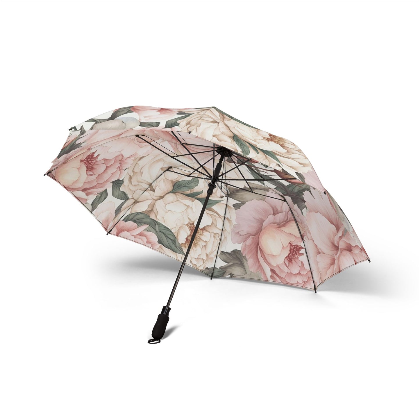 Floral Foldable Umbrella, Chic Rain Gear, Gift for Her, Travel-Friendly, Fashionable Sunshade, Boho Style Accessory
