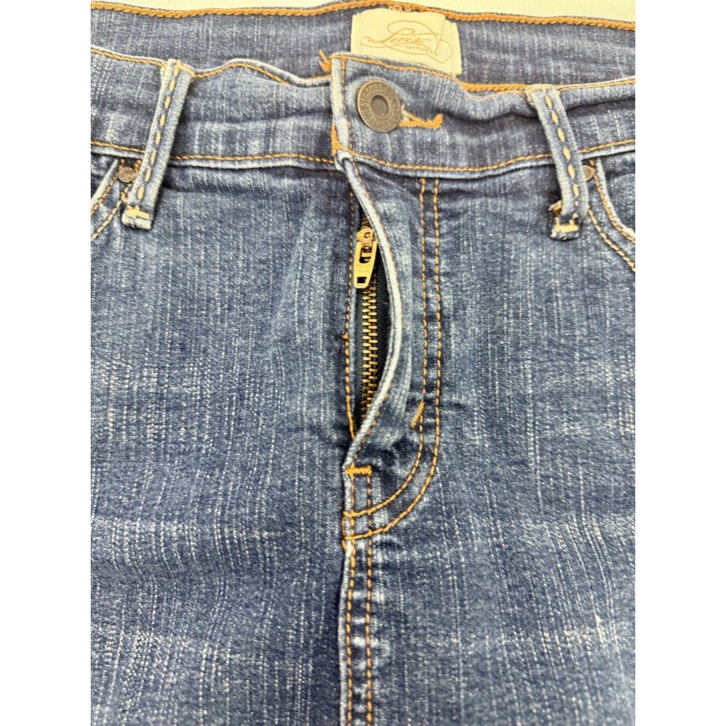 Vintage Levi Denim Mini Skirt Dark Blue-slit- 512 size 6