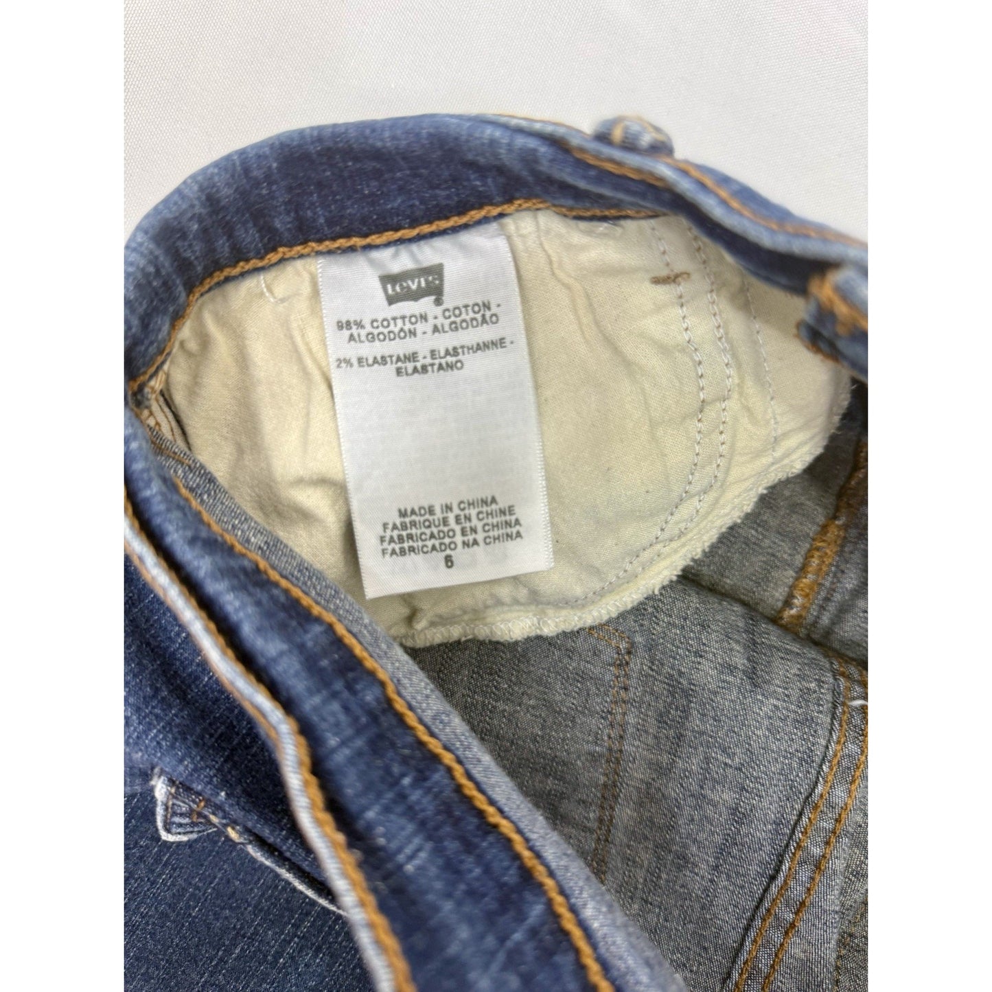 Vintage Levi Denim Mini Skirt Dark Blue-slit- 512 size 6