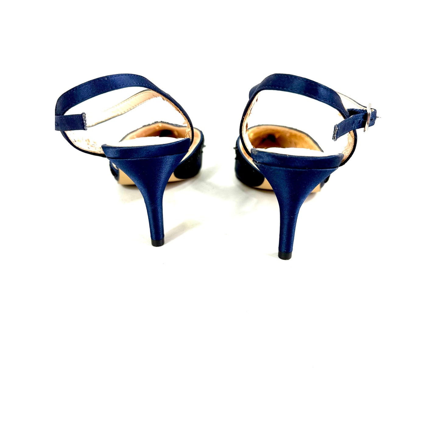 Vintage Navy Nina Heels  with black jewels Size 6M  without Box Excellent condition