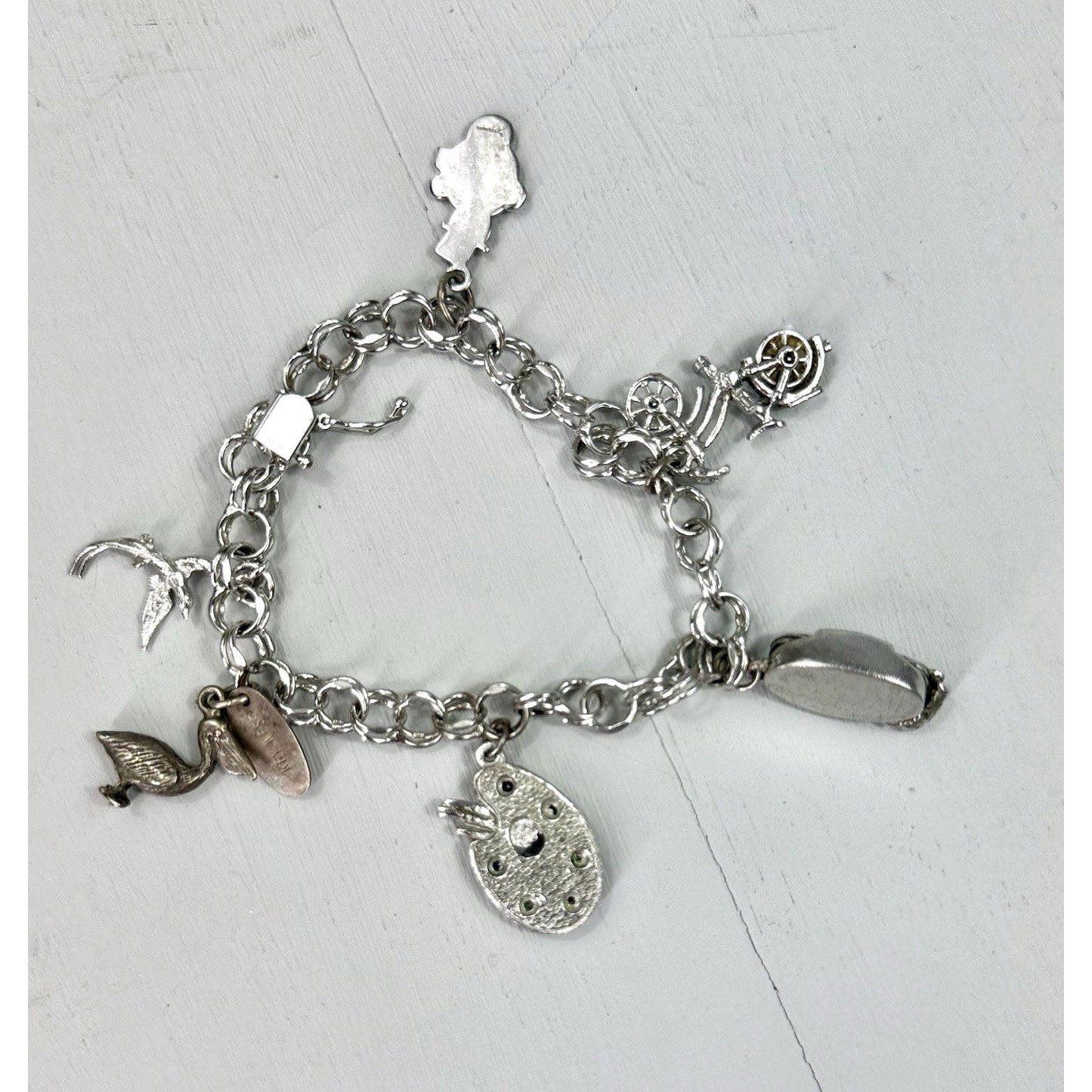 Vintage Sterling Souvenir Charm Bracelet