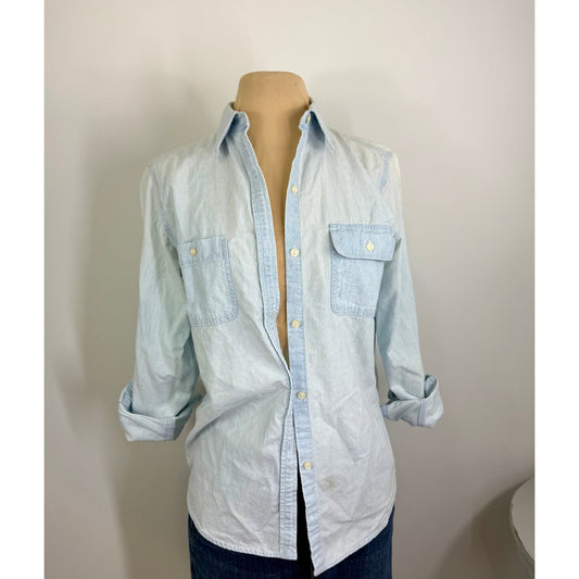Vintage LRL Lauren Jeans CO, XS  Women's 100 cotton vintage faded chambray shirt, size XS