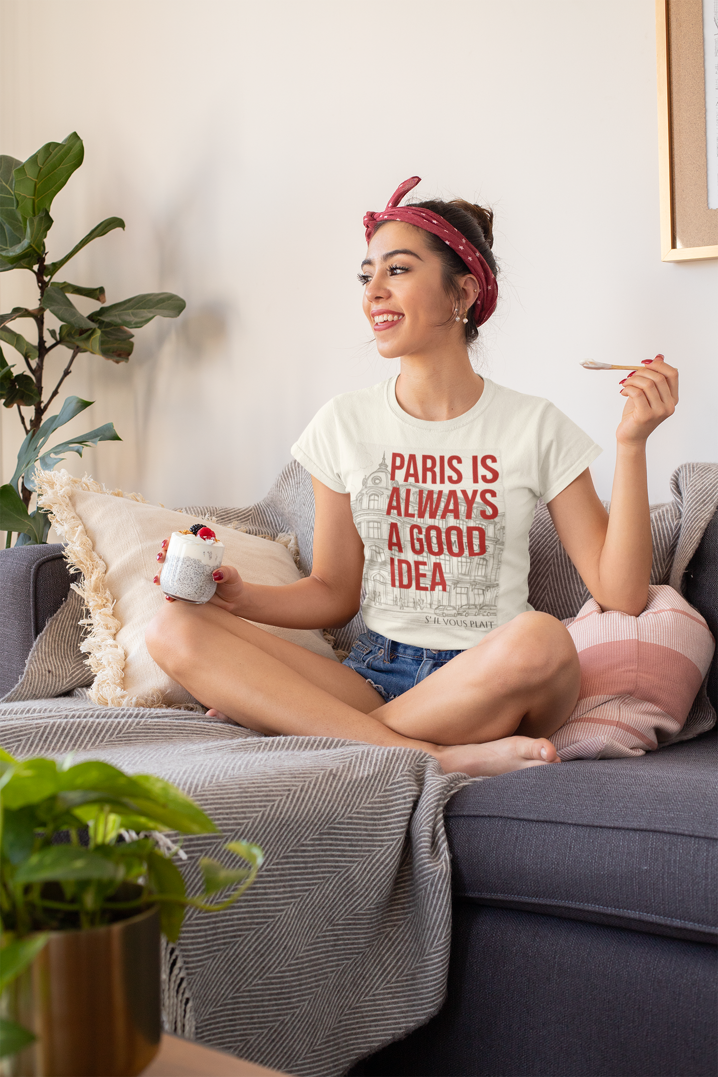 Paris is always a good idea Tshirt, Parisian Sketch Tee, Stylish Cotton Tee, Paris Gift for Travelers