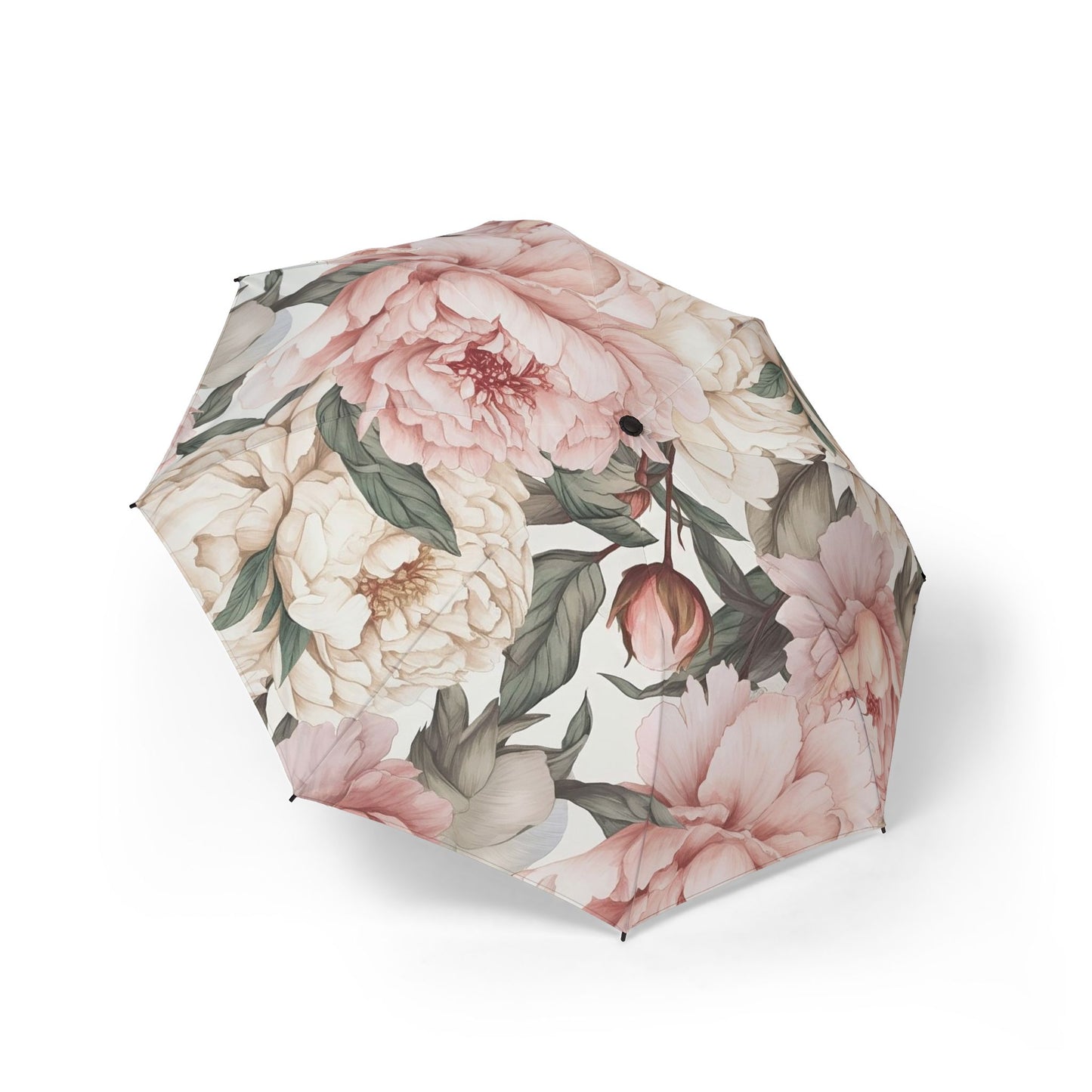 Floral Foldable Umbrella, Chic Rain Gear, Gift for Her, Travel-Friendly, Fashionable Sunshade, Boho Style Accessory