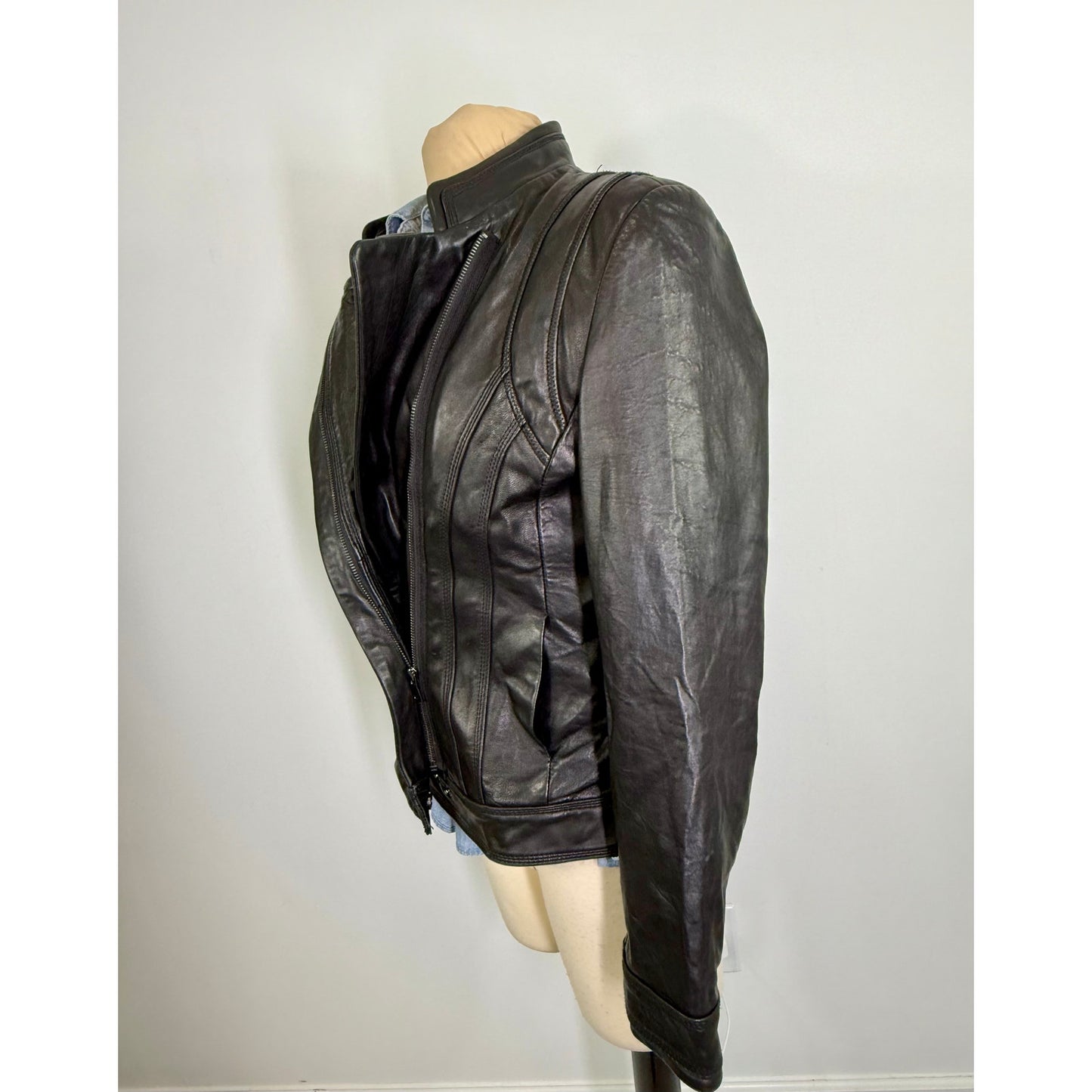 Vintage IZOD Black Leather Jacket  size M