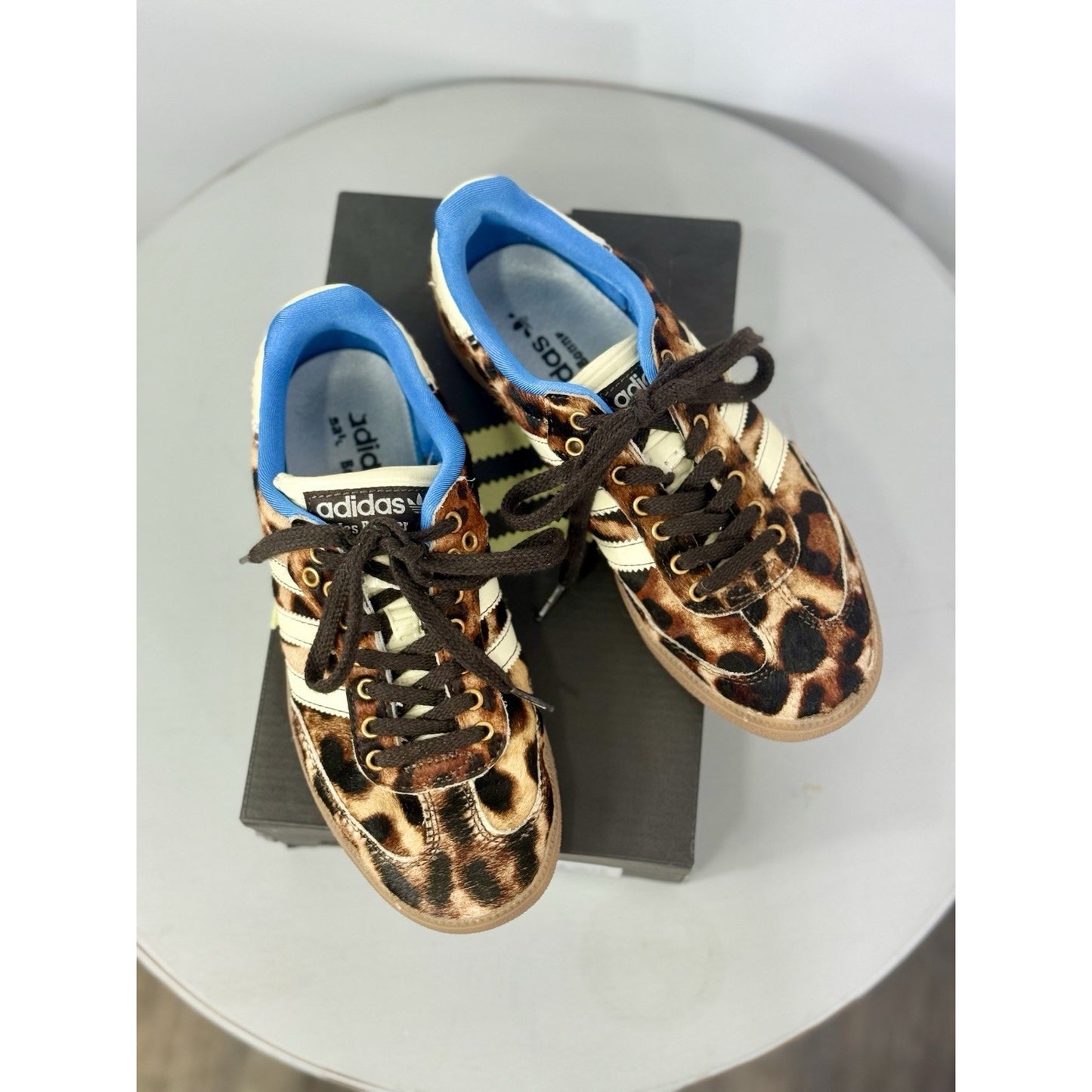 Size 7 - adidas Samba Leopard Wales Bonner with blue accents