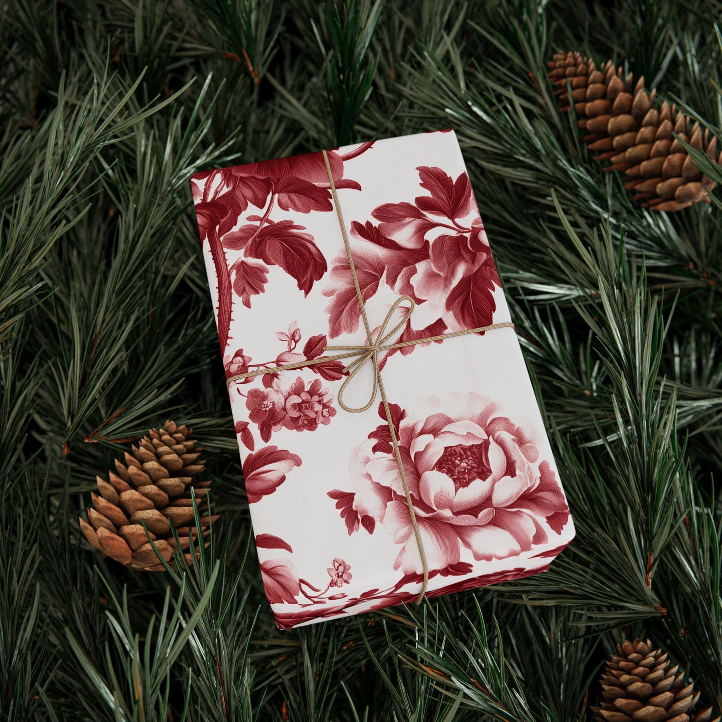 Elegant Floral Wrapping Paper, Gift Wrap, Birthday, Wedding, Special Occasions, Vintage-Inspired Design