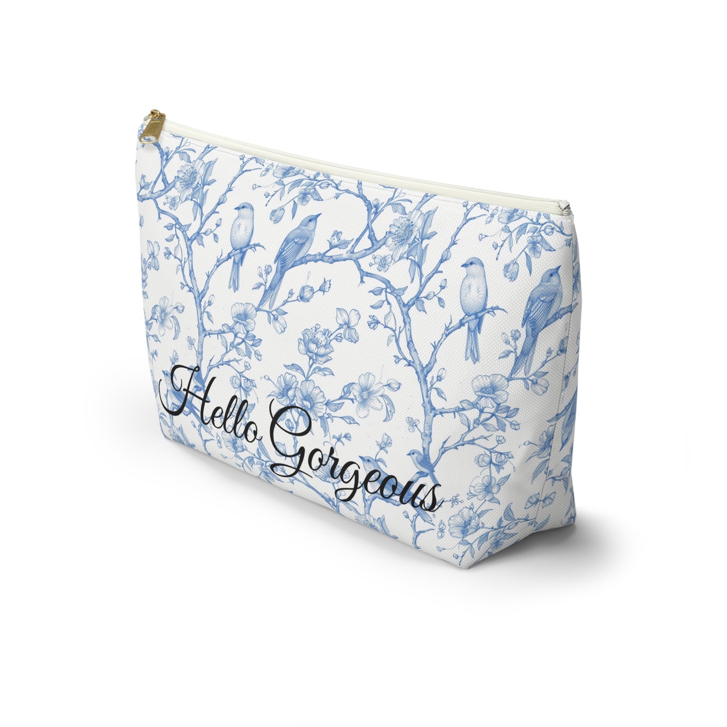 Hello Gorgeous Make up bag,  Makeup Bag, Toile Makeup Bag, Cute Cosmetic Case, Gift for Her