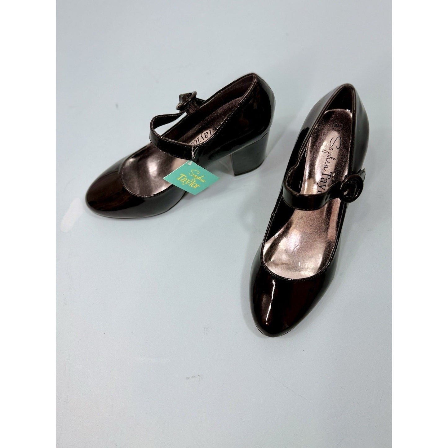 Sophie Taylor patent leather Mary Jane’s