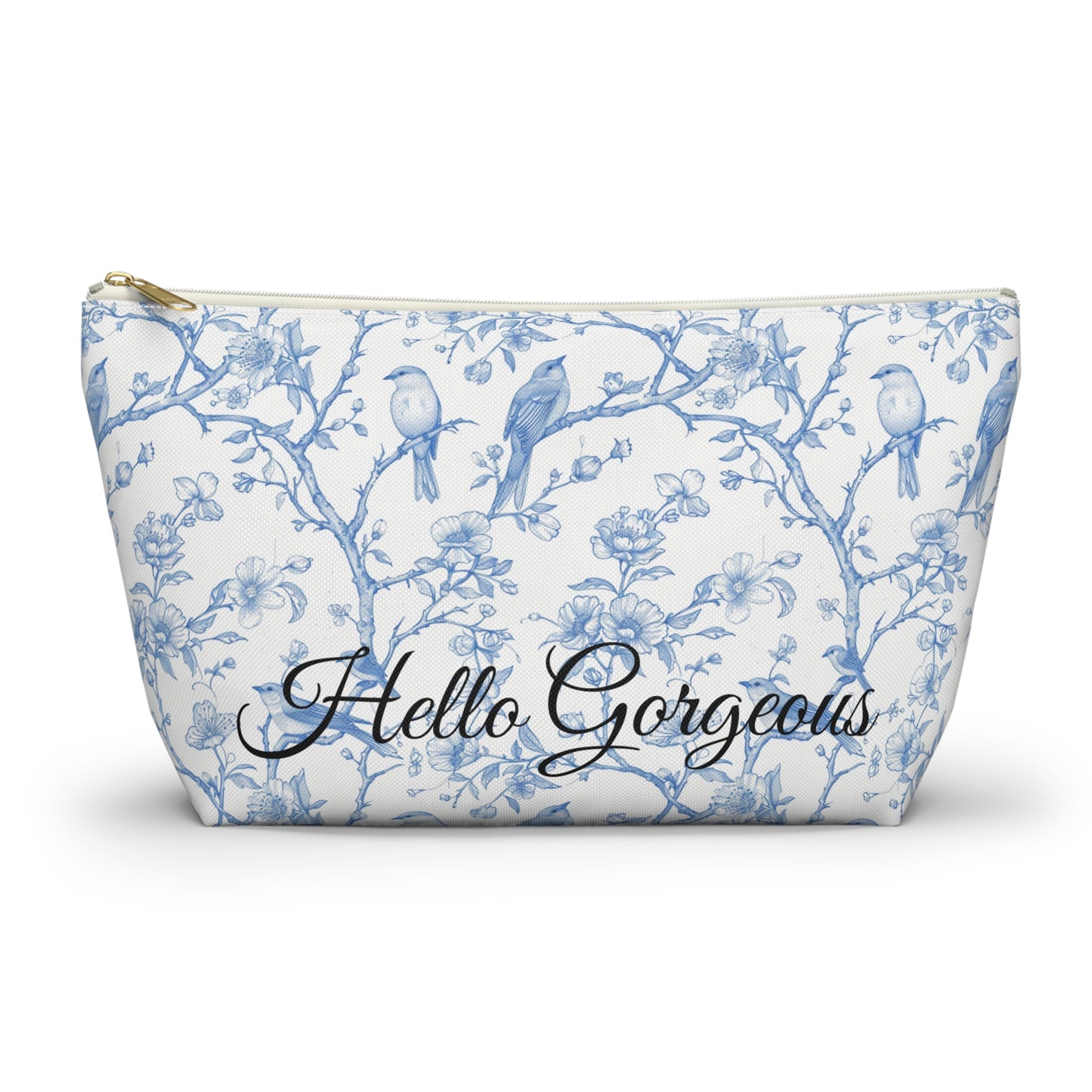 Hello Gorgeous Make up bag,  Makeup Bag, Toile Makeup Bag, Cute Cosmetic Case, Gift for Her