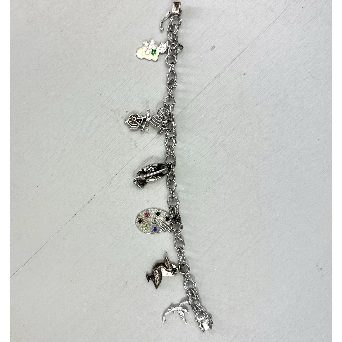 Vintage Sterling Souvenir Charm Bracelet