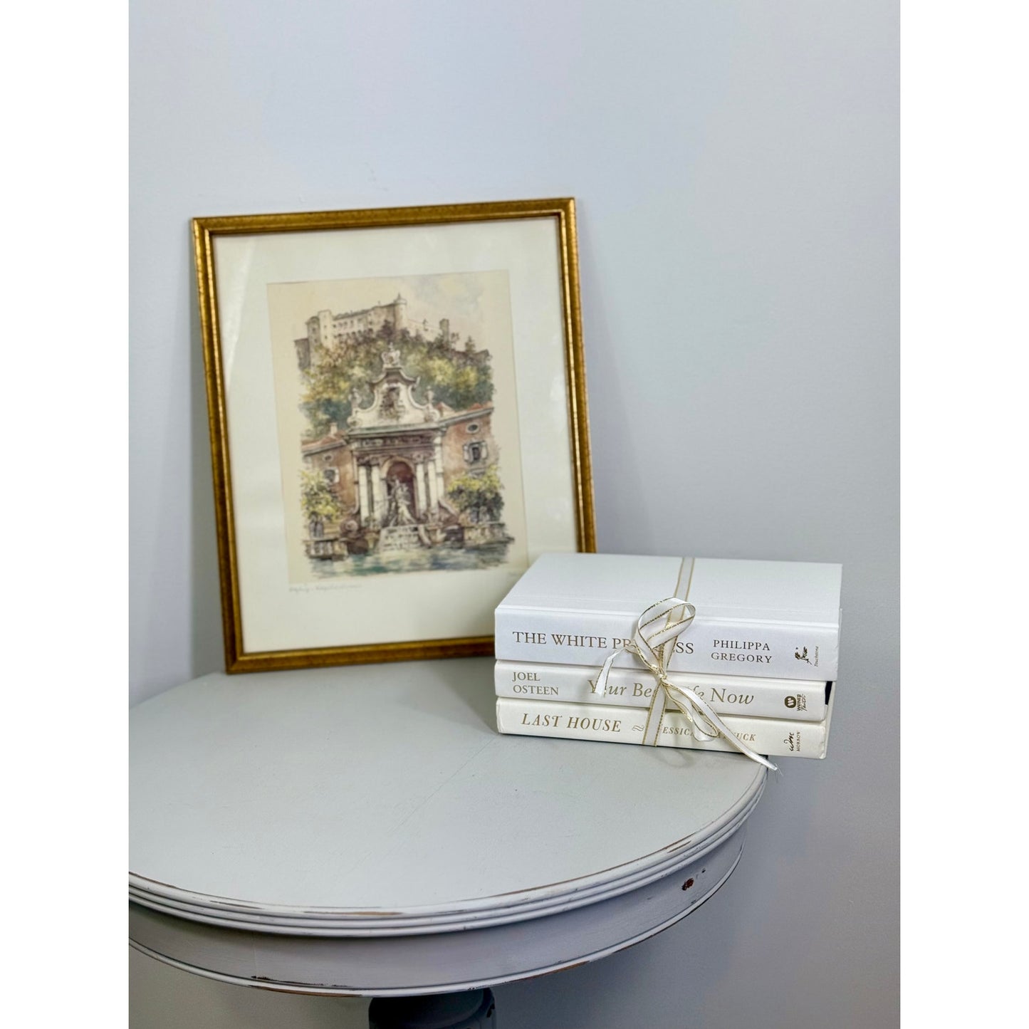 Vintage Artwork featuring Saltzburg Castle, Artist T Elsinger