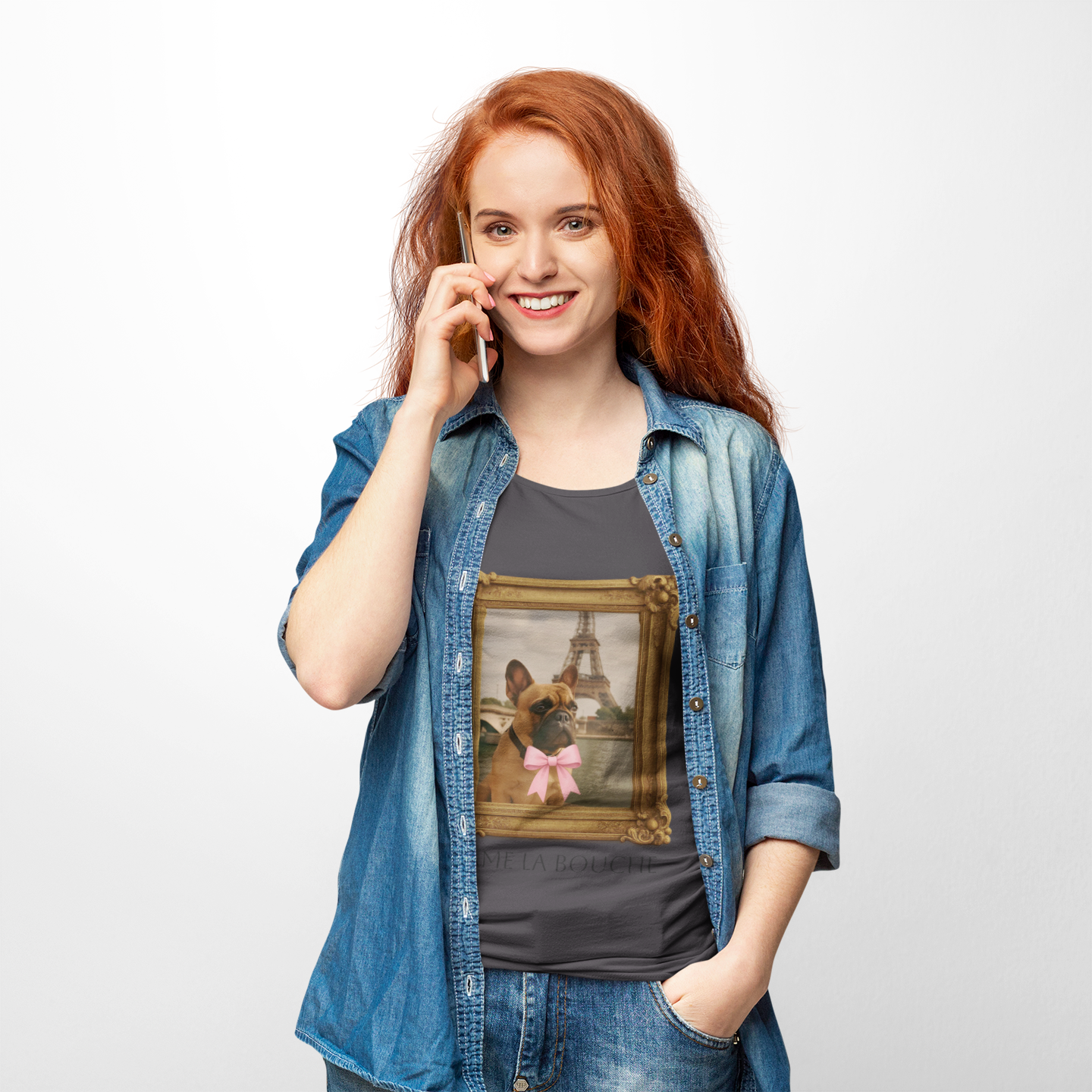 Shut up, Ferme la bouche French Bulldog Unisex Cotton Ringer T-Shirt