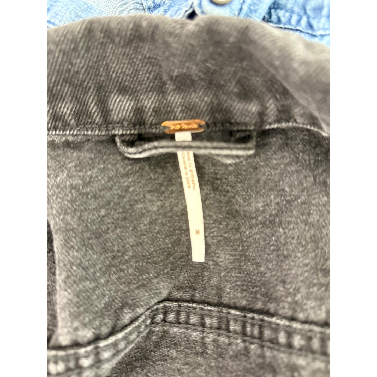 Vintage Free People black denim jacket ,  size M