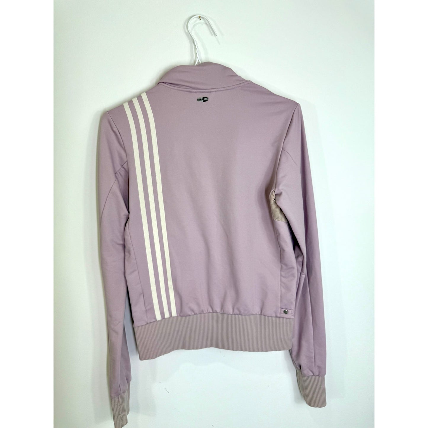 Vintage adidas dusty lavender and white zip jacket size small
